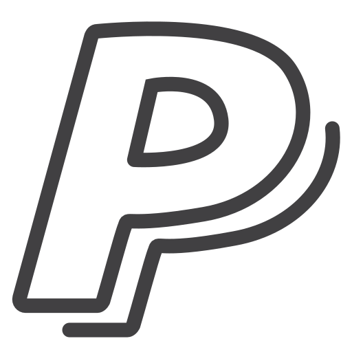 Paypal, social media, draw, drawn, line, sketch icon